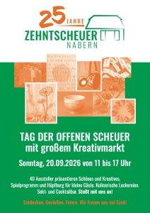 25 Jahre Zehntscheuer: Tag der offenen Tür mit Kunsthandwerkermarkt